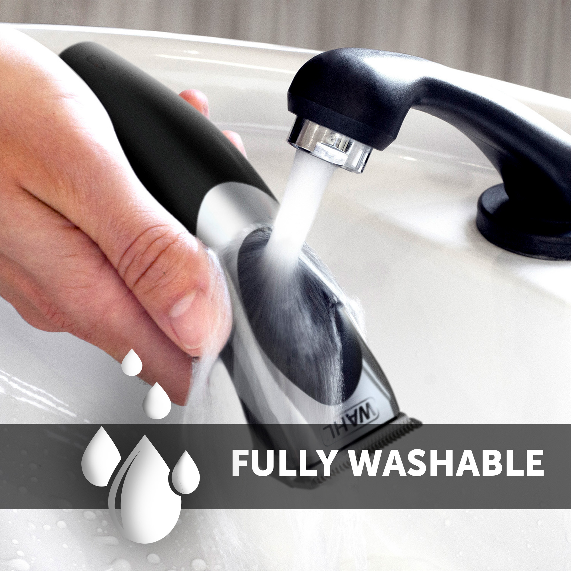 Clip ‘N Rinse Rinseable Hair Clipper Mens Grooming Wahl UK