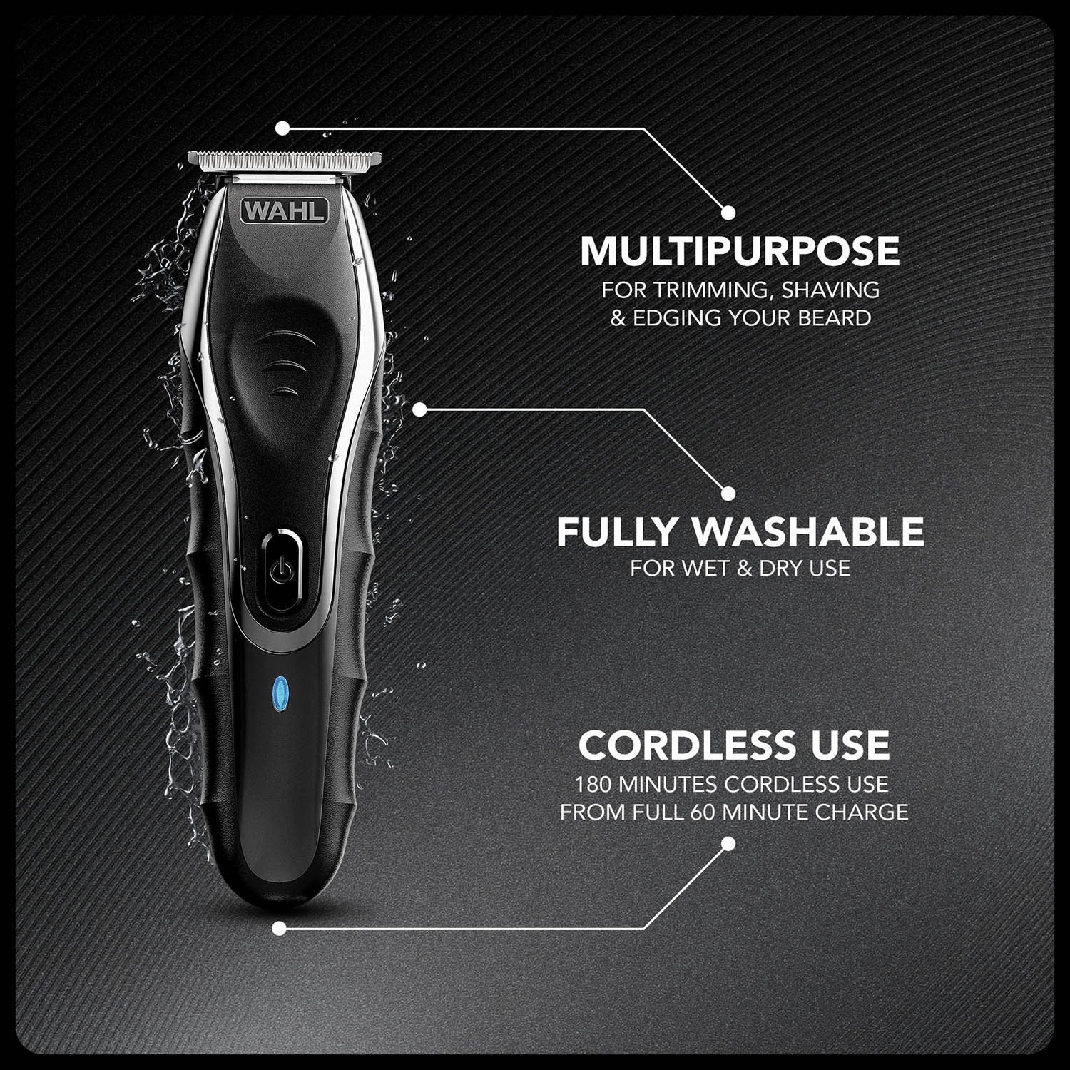Aqua Blade Beard & Stubble Trimmer Personal Care Wahl UK