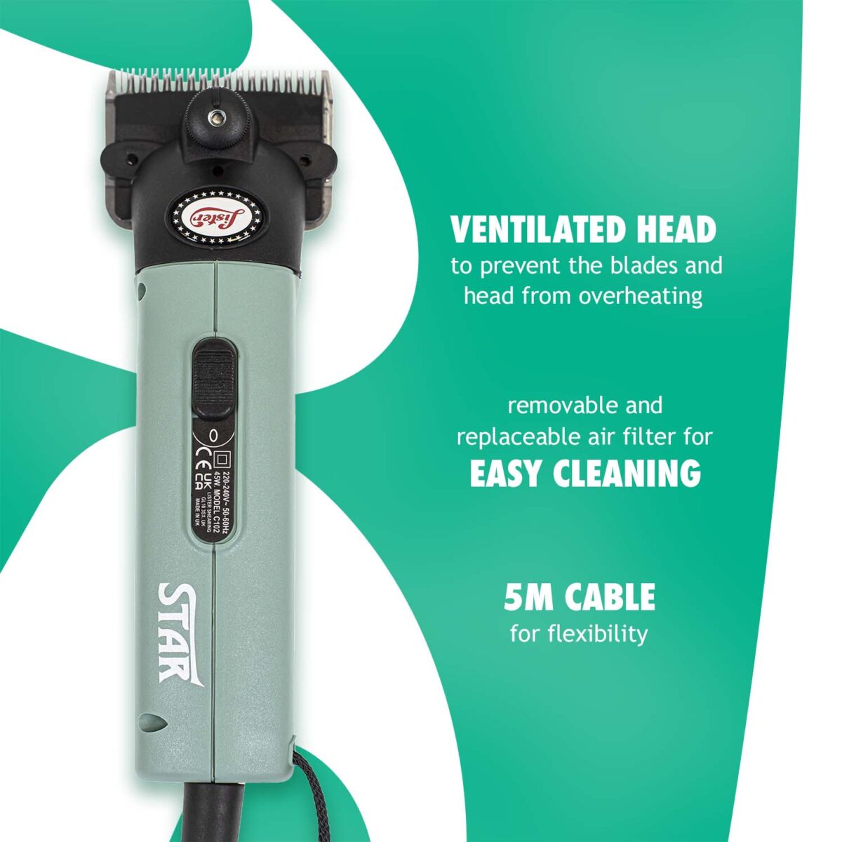 Lister Star Professional Heavy Duty Horse Clipper Holdall Green Wahl UK