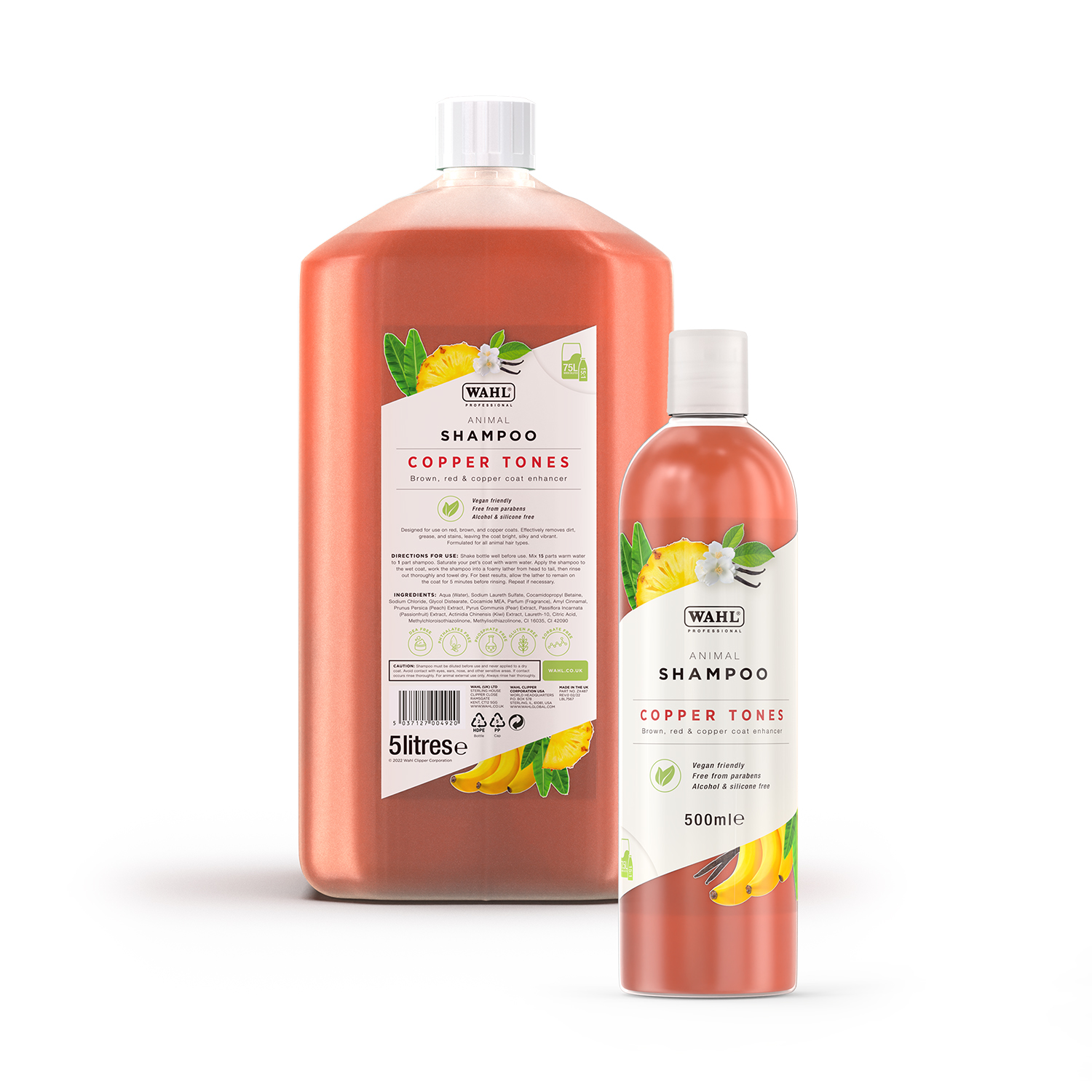 Copper tones shampoo bottle