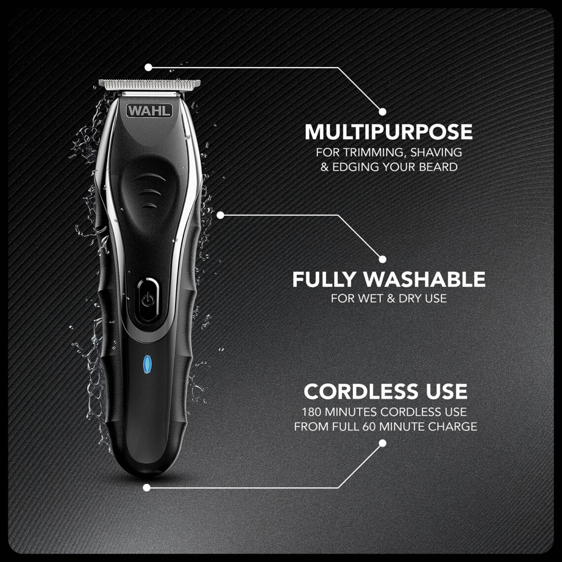 Aqua Blade Beard & Stubble Trimmer Personal Care For Him Wahl UK