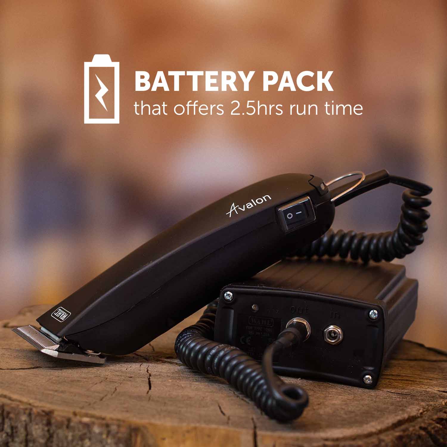 Wahl Avalon Battery Operated Horse Clipper Equine Grooming Tools