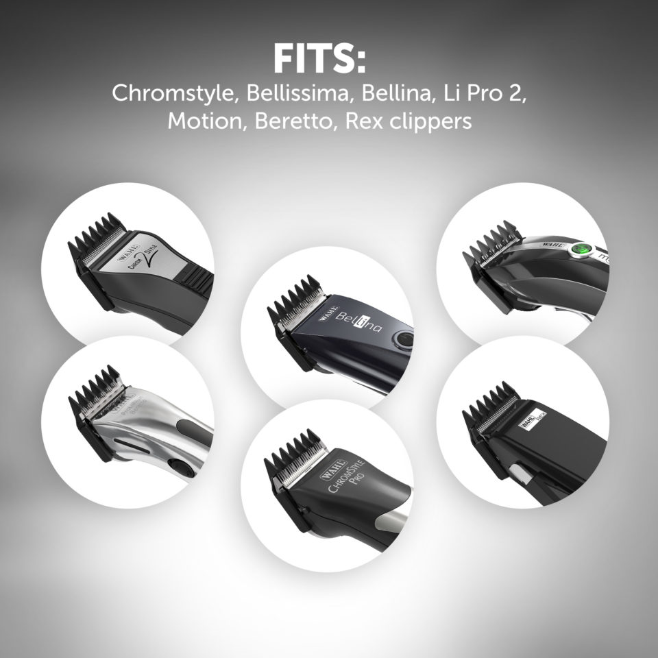 Black Cutting Length Clipper Attachment Comb Set Wahl UK