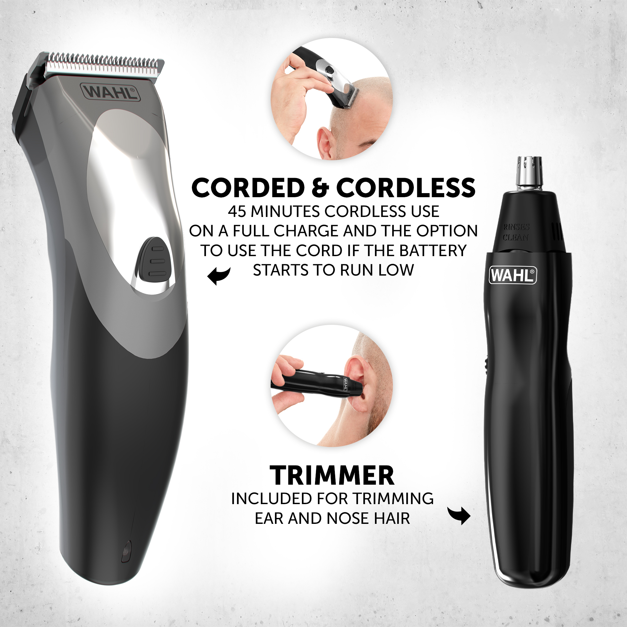 Clip ‘N Rinse Kit Hair Clipper Men's Grooming Wahl UK