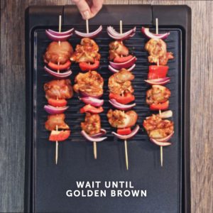 golden brown skewers