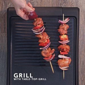 place skewers on grill