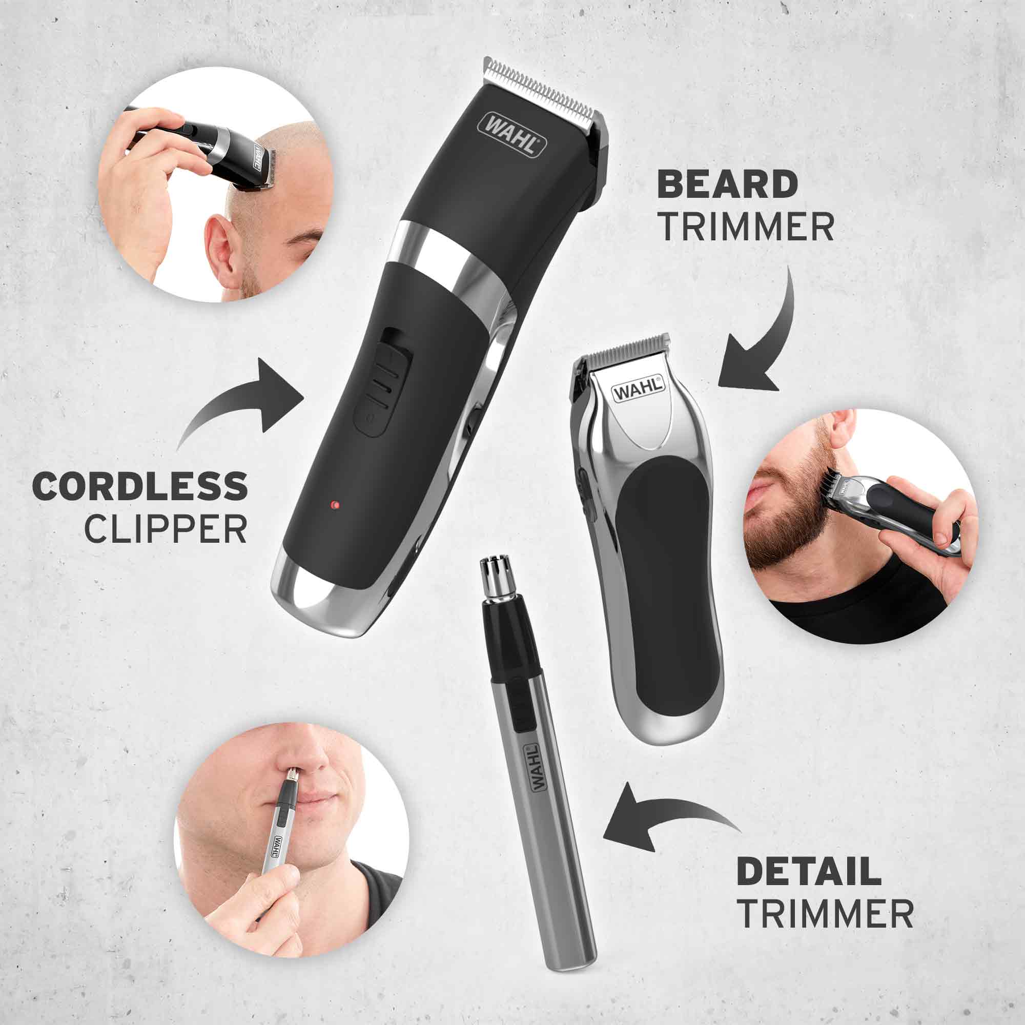 Clipper & Trimmer Cordless Grooming Set Hair Clippers Wahl UK
