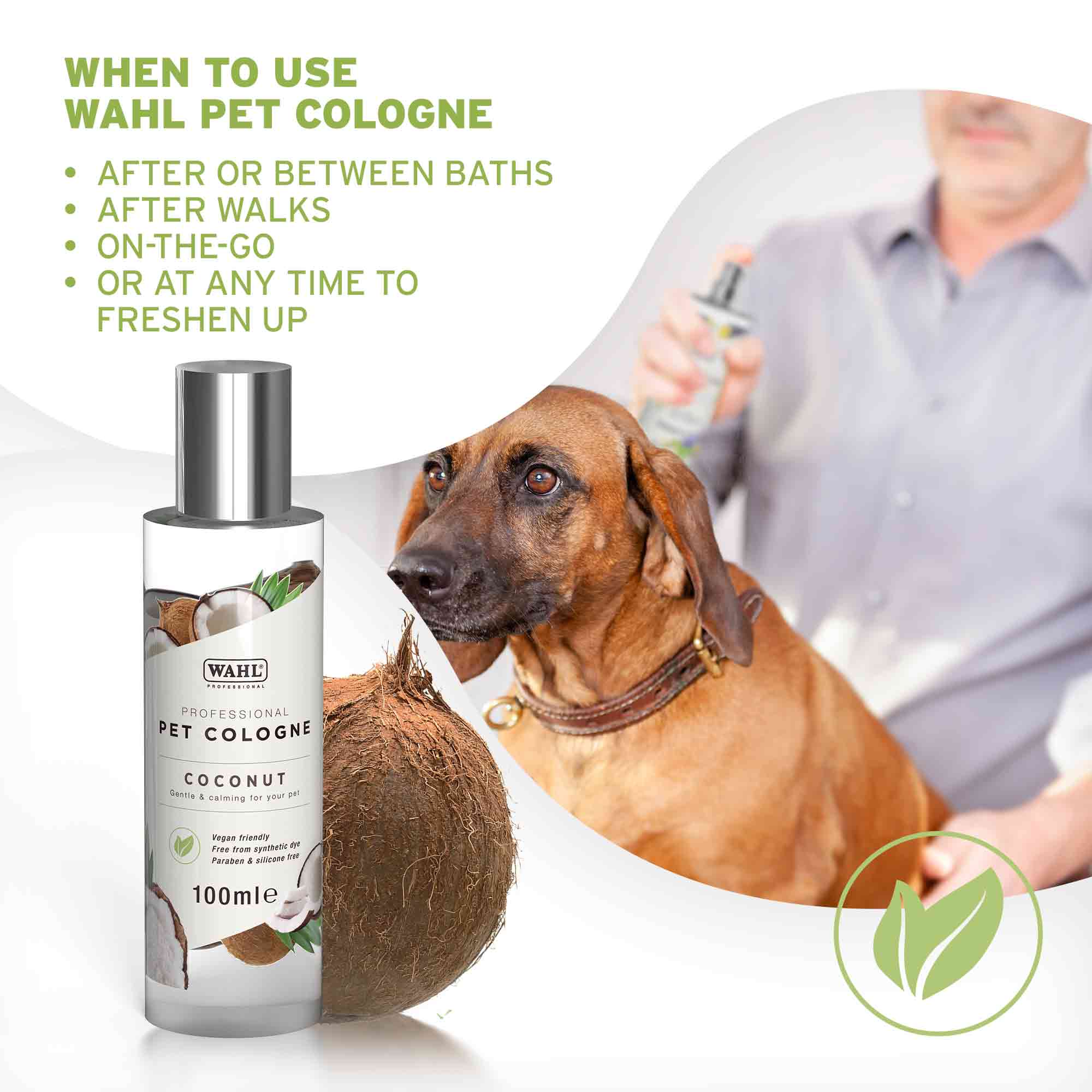 Professional Pet Cologne Dog Perfume Coconut Scent Wahl UK