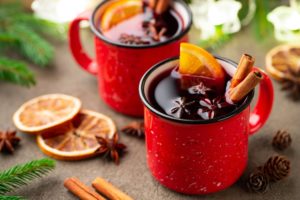 mulled wine in red cup