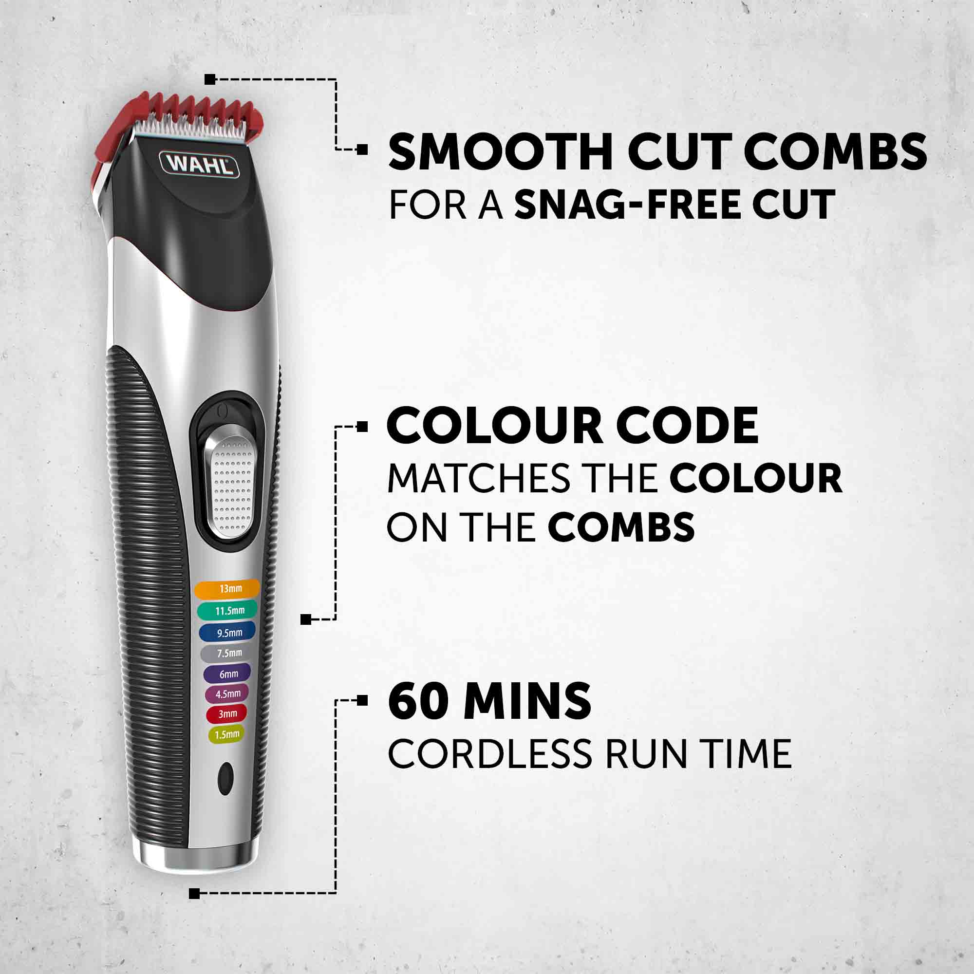 Colour Stubble and Beard Trimmer Mens Grooming Wahl UK