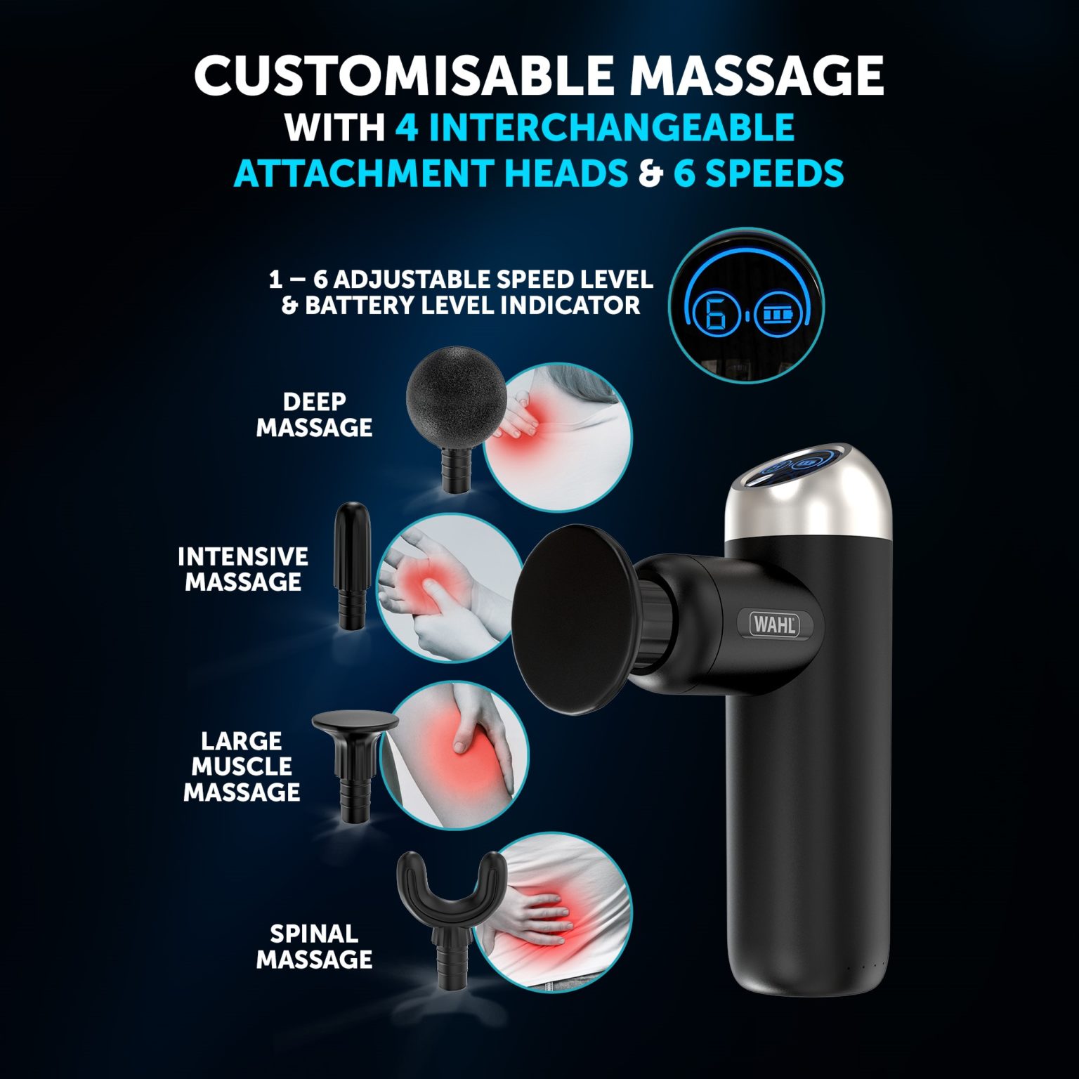 Mini Massager Gun Percussion Therapy Deep Tissue Massager Wahl Uk